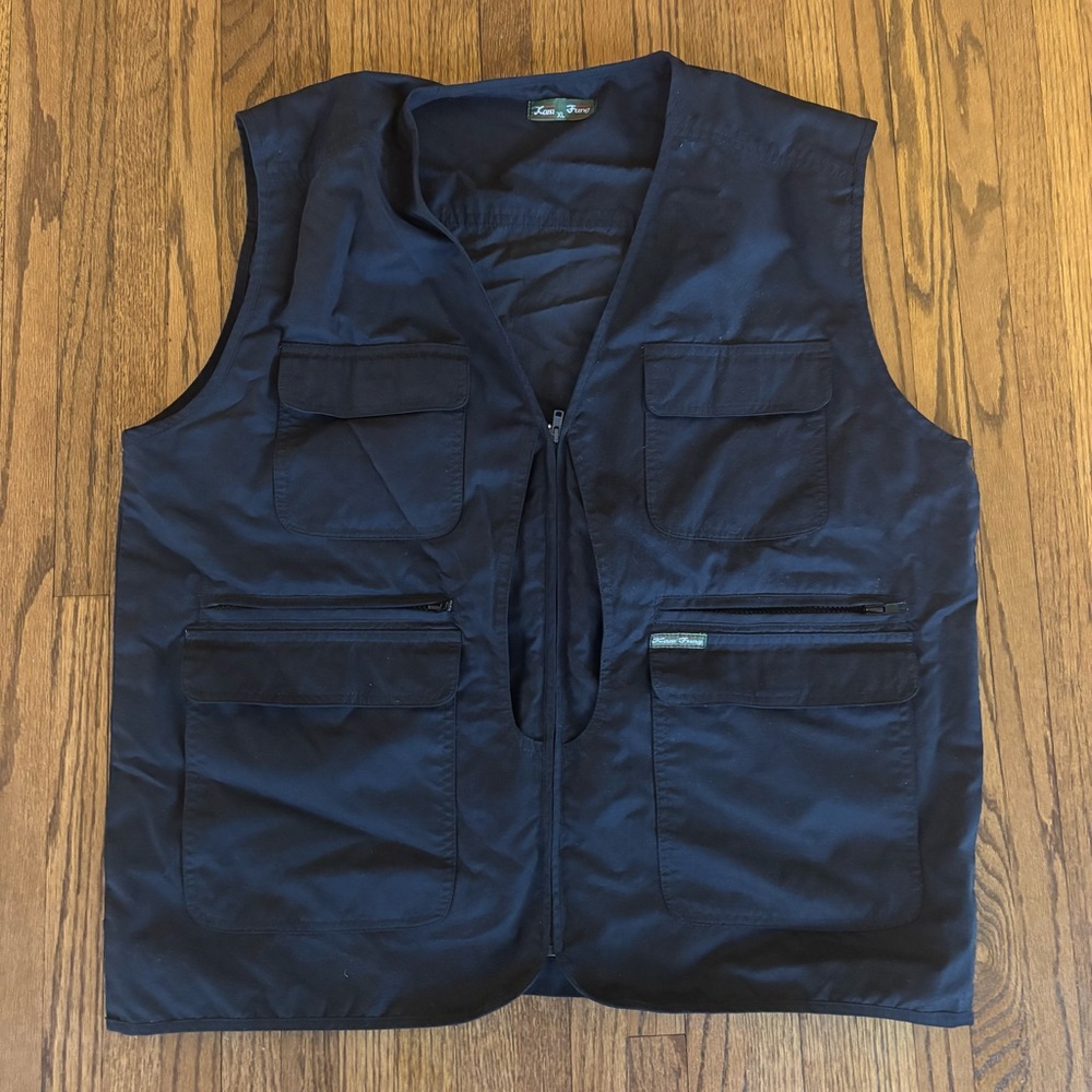 Kam Fung Utility Vest, Black, Size XL